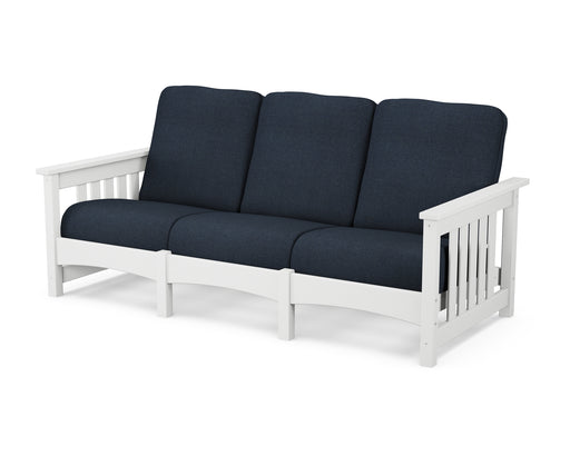 POLYWOOD Mission Sofa in White / Marine Indigo image