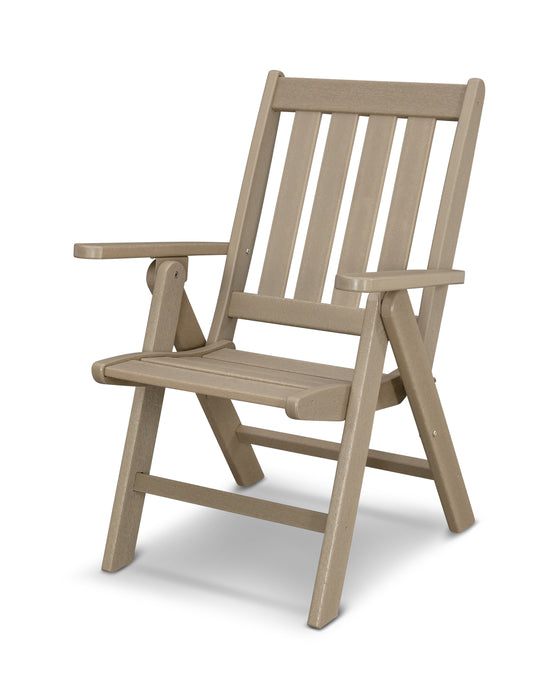 POLYWOOD Vineyard Folding Dining Chair in Vintage Sahara