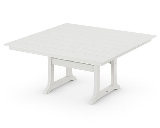 POLYWOOD Farmhouse Trestle 59" Dining Table in Vintage White image