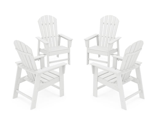 POLYWOOD 4-Piece South Beach Casual Chair Conversation Set in White image