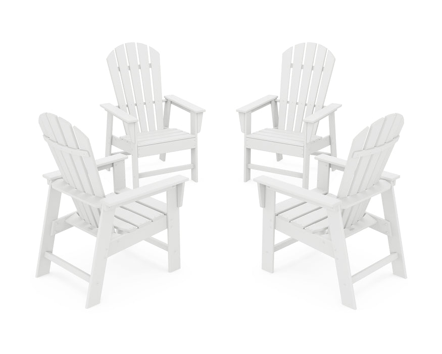 POLYWOOD 4-Piece South Beach Casual Chair Conversation Set in White image