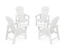 POLYWOOD 4-Piece South Beach Casual Chair Conversation Set in White image