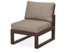 POLYWOOD Modular Armless Chair in Mahogany / Spiced Burlap image