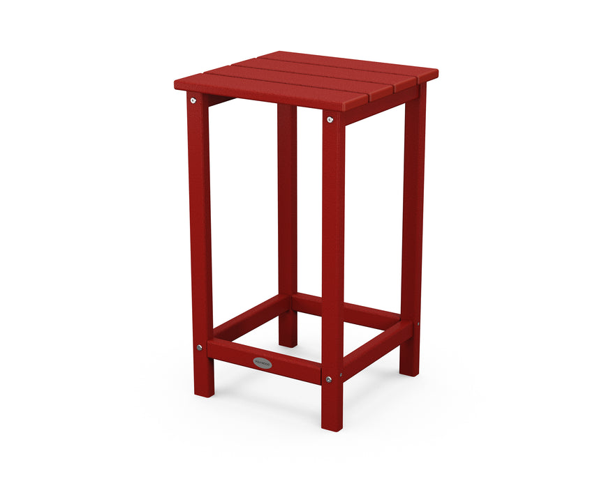 POLYWOOD Long Island 26" Counter Side Table in Crimson Red