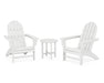 POLYWOOD Vineyard 3-Piece Adirondack Set in White image