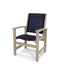 POLYWOOD Coastal Dining Chair in Sand / Navy Blue Sling image