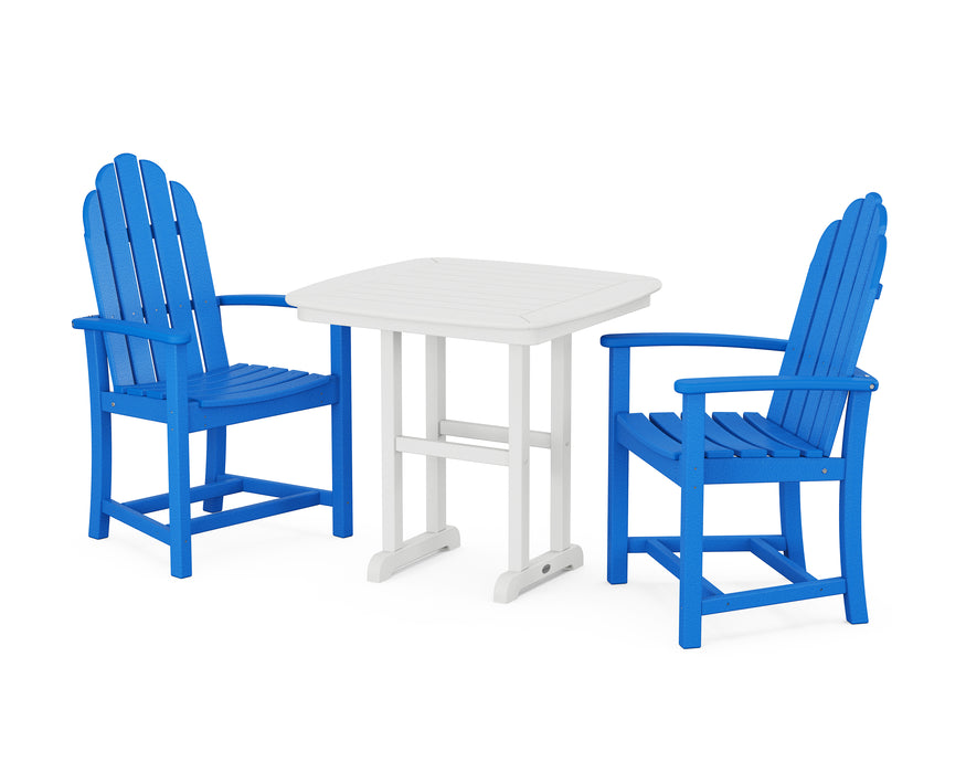 POLYWOOD Classic Adirondack 3-Piece Dining Set in Pacific Blue image