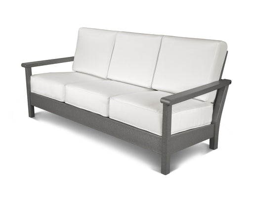 POLYWOOD Harbour Deep Seating Sofa in Slate Grey / Natural image
