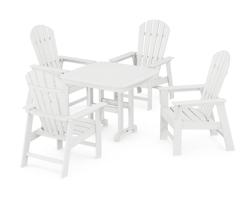 POLYWOOD South Beach 5-Piece Dining Set in White image