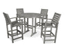 POLYWOOD 5 Piece Signature Bar Dining Set in Slate Grey image