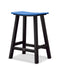 POLYWOOD Contempo 24" Saddle Counter Stool in Black / Pacific Blue image