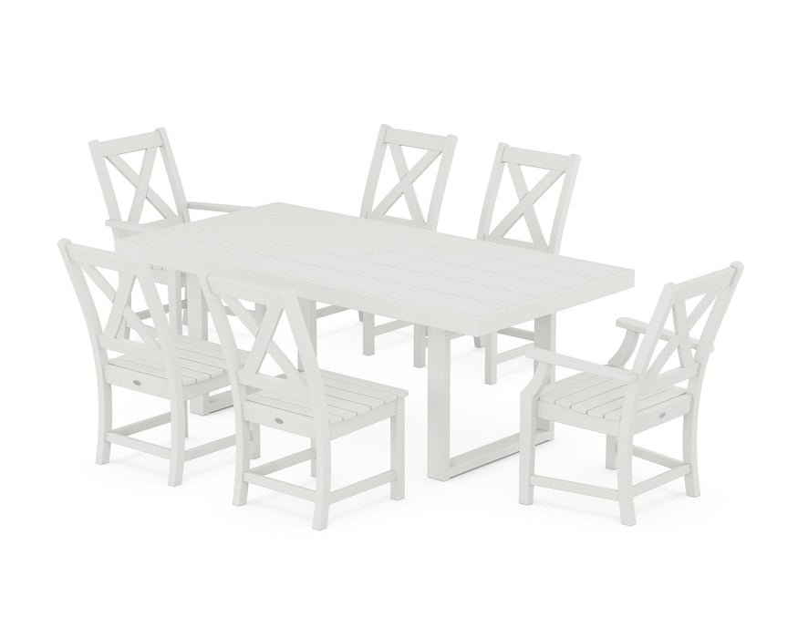 POLYWOOD Braxton 7-Piece Dining Set in Vintage White