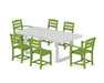 POLYWOOD Lakeside 7-Piece Dining Set in Lime / White image