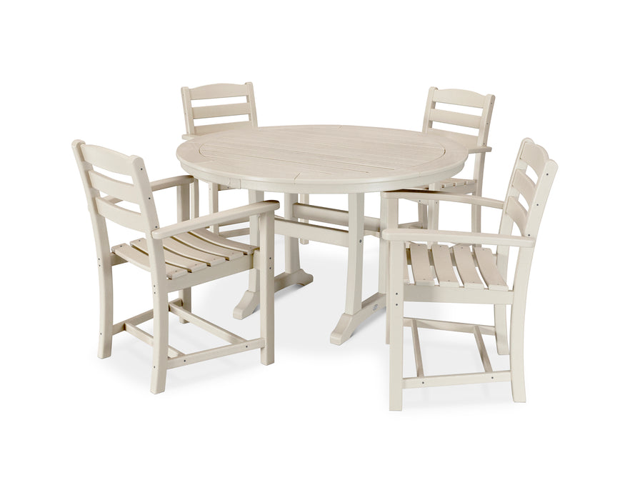 POLYWOOD La Casa Cafe 5-Piece Arm Chair Dining Set in Sand image