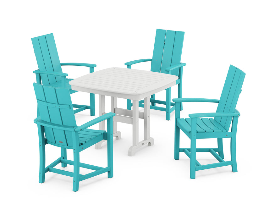 POLYWOOD Modern Adirondack 5-Piece Dining Set in Aruba