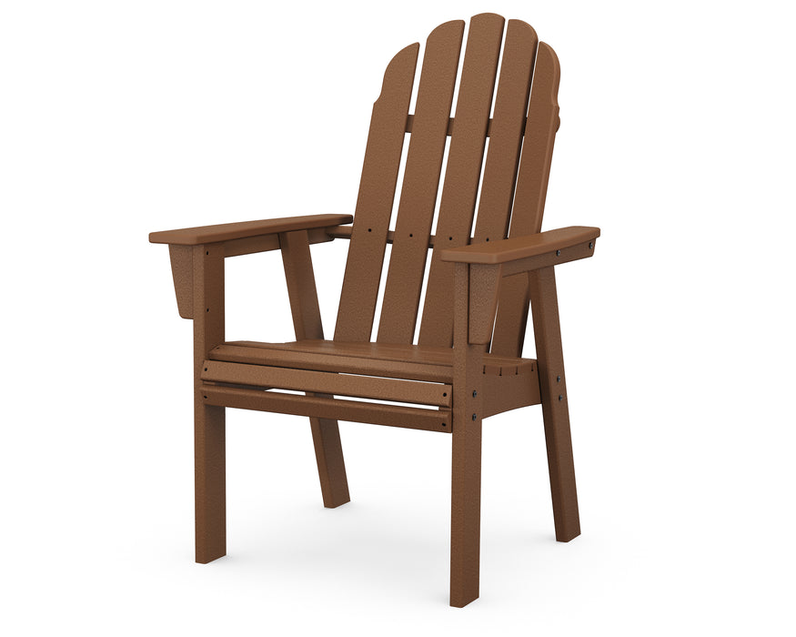 POLYWOOD Vineyard Curveback Adirondack Dining Chair in Teak