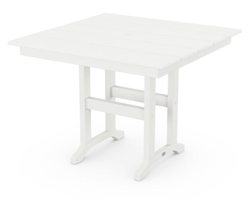 POLYWOOD Farmhouse 37" Dining Table in Vintage White image