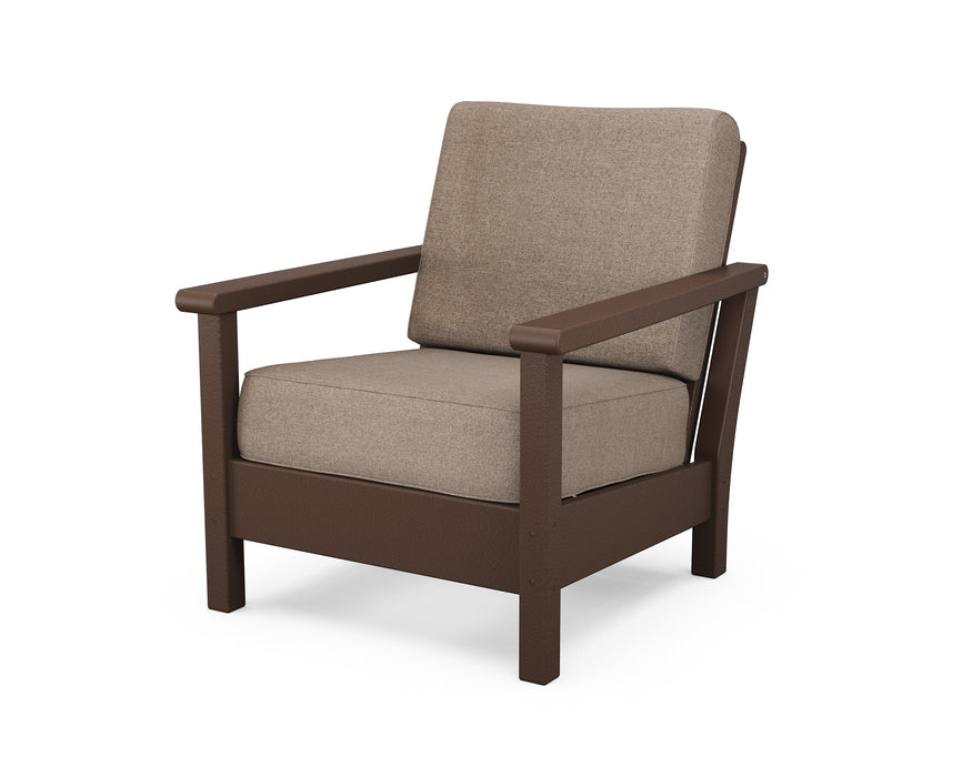 POLYWOOD Harbour Deep Seating Chair in Mahogany / Spiced Burlap image