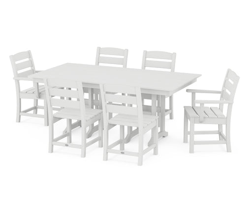 POLYWOOD Lakeside 7-Piece Farmhouse Dining Set in White image