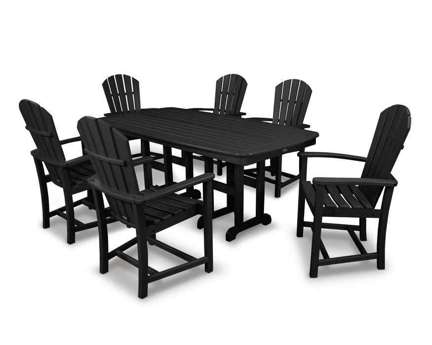 POLYWOOD Palm Coast 7-Piece Dining Set in Black