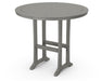 POLYWOOD Nautical Trestle 48" Round Bar Table in Slate Grey image