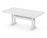 POLYWOOD Farmhouse Trestle 37" x 72" Dining Table in White image