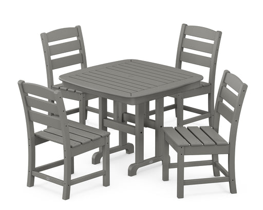 POLYWOOD Lakeside 5-Piece Side Chair Dining Set in Slate Grey image