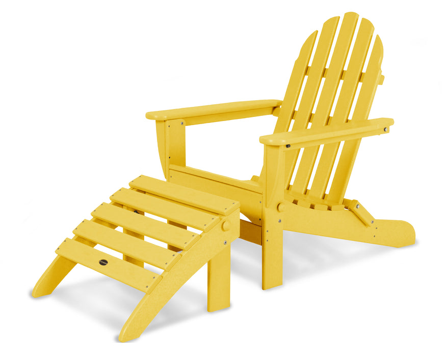 POLYWOOD Classic Adirondack 2-Piece Set in Lemon