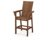 POLYWOOD Modern Curveback Adirondack Bar Chair in Teak image