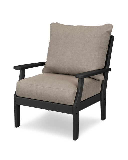 POLYWOOD Braxton Deep Seating Chair in Black / Sancy Shale image