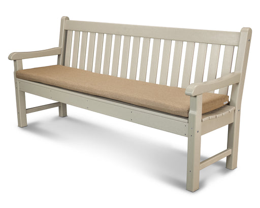 POLYWOOD Rockford 72" Bench with Seat Cushion in Sand / Sesame image