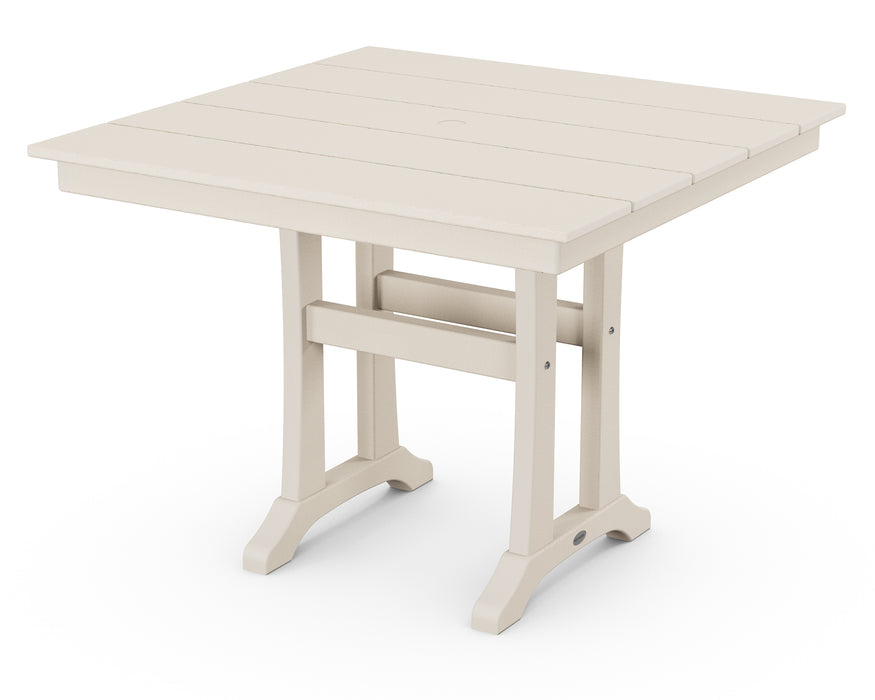 POLYWOOD Farmhouse Trestle 37" Dining Table in Sand image