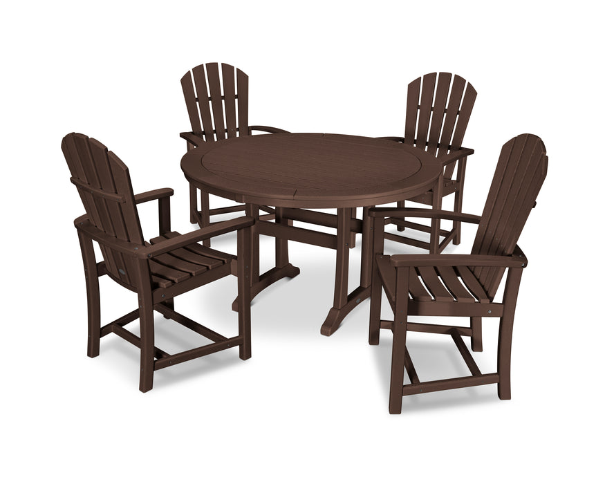 POLYWOOD 5 Piece Palm Coast Dining Set in Mahogany