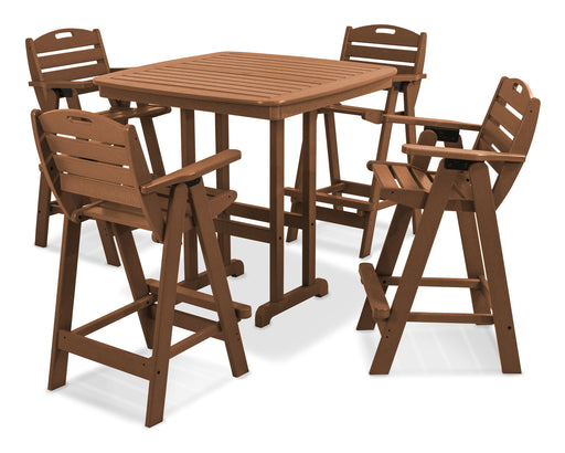 POLYWOOD Nautical 5-Piece Bar Set in Teak image