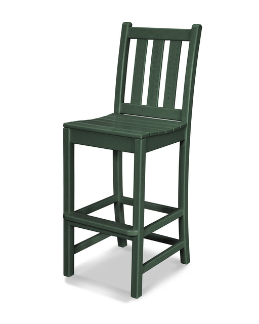 POLYWOOD Traditional Garden Bar Side Chair in Green image