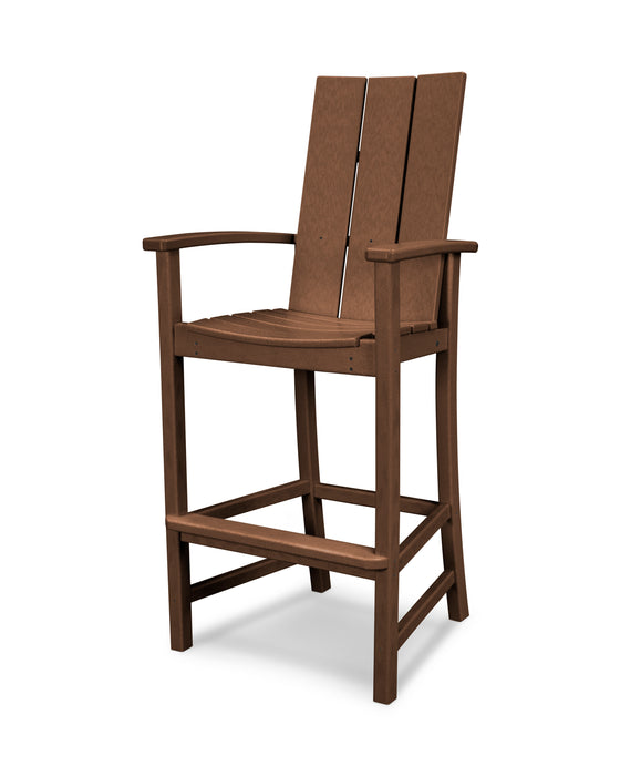 POLYWOOD Modern Adirondack Bar Chair in Teak image