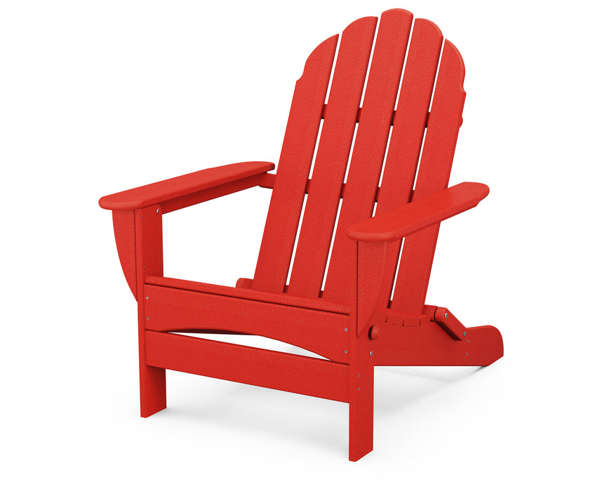 POLYWOOD Classic Oversized Folding Adirondack Chair in Sunset Red image