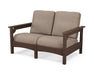 POLYWOOD Club Loveseat in Mahogany / Spiced Burlap image