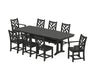 POLYWOOD Chippendale 9-Piece Dining Set with Trestle Legs in Black image