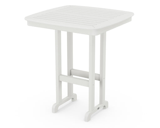 POLYWOOD Nautical 37" Bar Table in Vintage White image