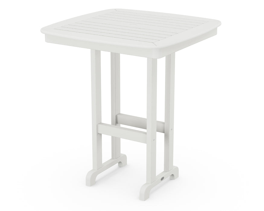 POLYWOOD Nautical 37" Bar Table in Vintage White image