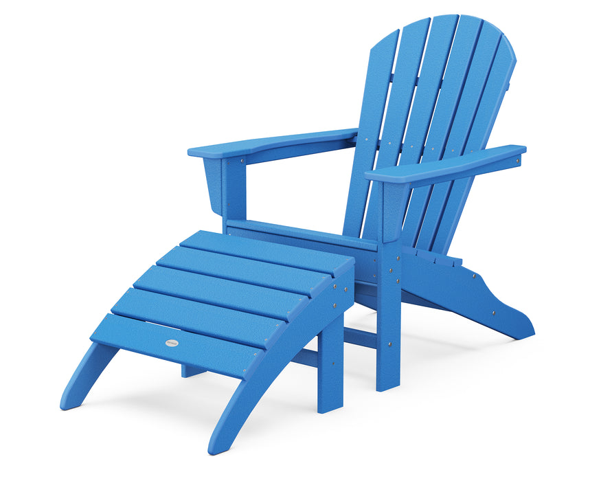 POLYWOOD South Beach Adirondack 2-Piece Set in Pacific Blue