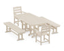 POLYWOOD Lakeside 5-Piece Dining Set with Benches in Sand image