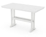 POLYWOOD Farmhouse Trestle 37" x 72" Bar Table in White image