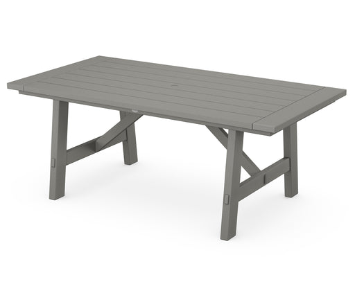 POLYWOOD Rustic Farmhouse 39" x 75" Dining Table in Slate Grey image