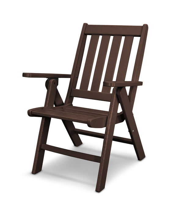 POLYWOOD Vineyard Folding Dining Chair in Mahogany