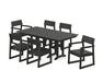 POLYWOOD EDGE 7-Piece Farmhouse Dining Set in Black image