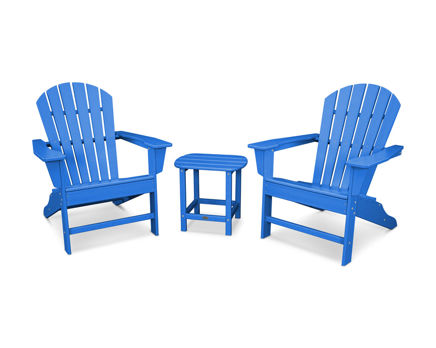 POLYWOOD South Beach Adirondack 3-Piece Set in Pacific Blue