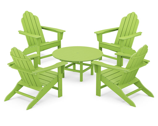 POLYWOOD Long Island Adirondack 5-Piece Conversation Group in Lime image