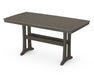 POLYWOOD Nautical Trestle 38" x 73" Counter Table in Vintage Coffee image